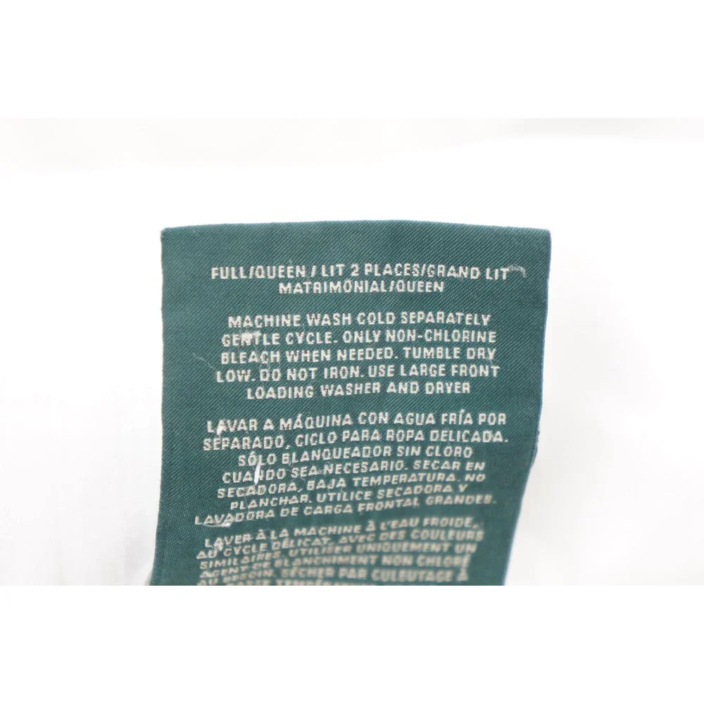 Ralph Lauren Comforter Full/Queen White Cotton Quilted Textured Good